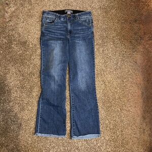 Democracy Ab Technology Dark Denim Distressed Ankle Women's Jeans - Size 8